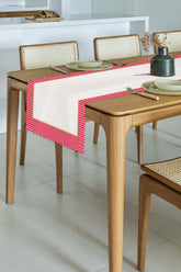 Decorative Edge Bird Design Digital Printed Seamless Laser Cut Runner - 48x132cm